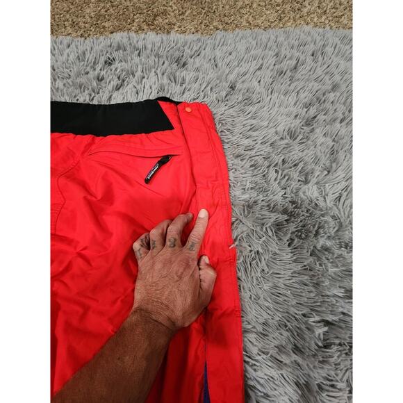 Vtg Patagonia Snow Pants Mens 36X33* Red Full Side Zip Ski Insulated Suspenders - Picture 5 of 16